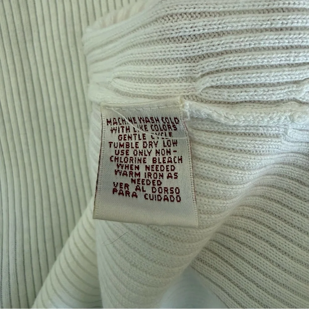 Worthington | Vintage women's small White Button-Up ribbed Cardigan - Picture 5 of 5